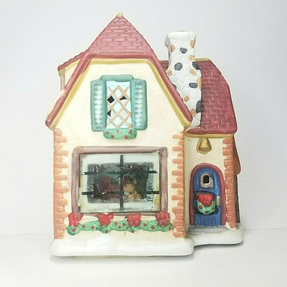 Holiday Lighted House Ceramic Decorative Light Christmas Mantel Piece